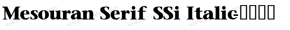 Mesouran Serif SSi Italic字体转换